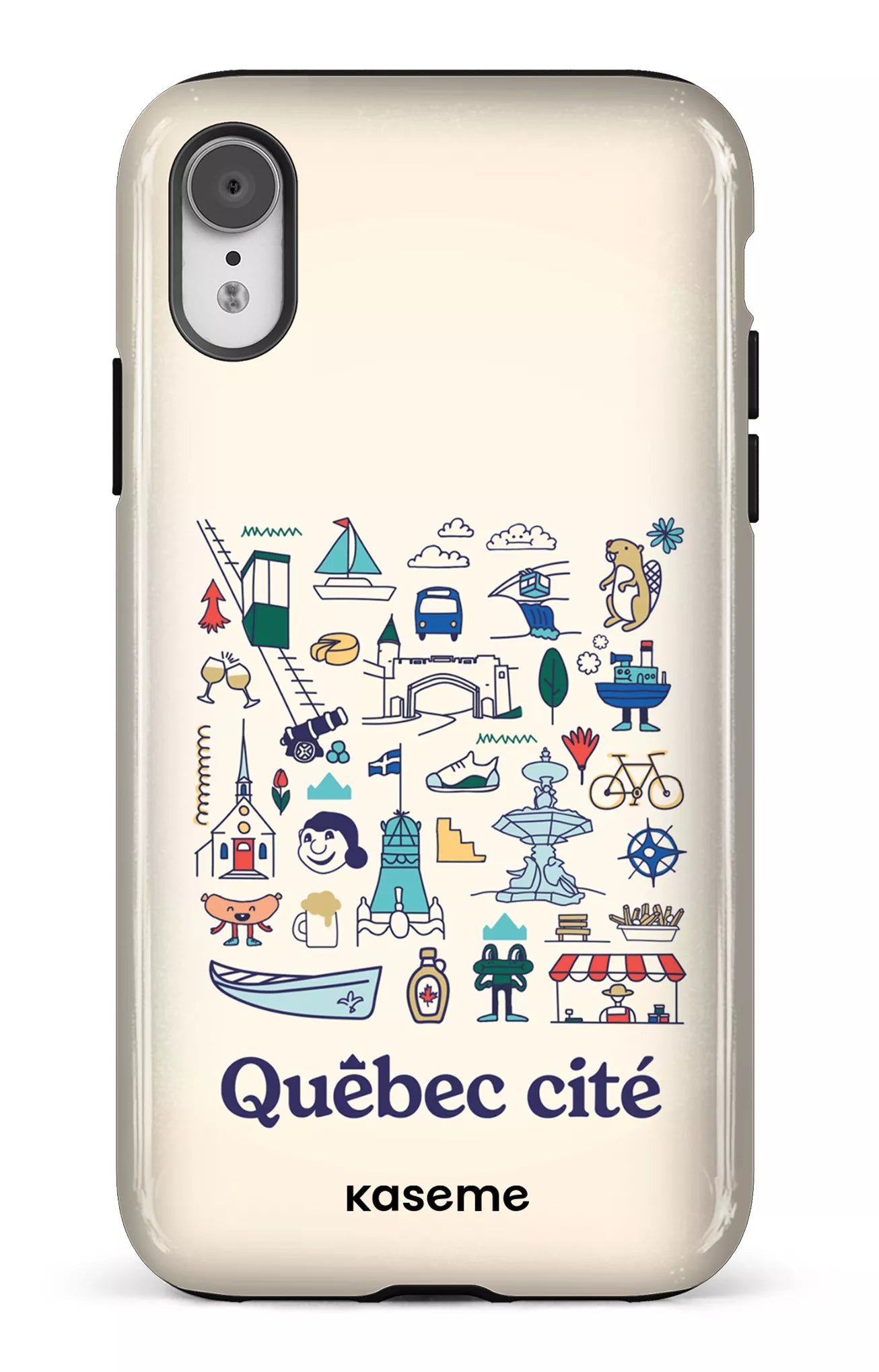 iPhone XR Tough Québec illustré -