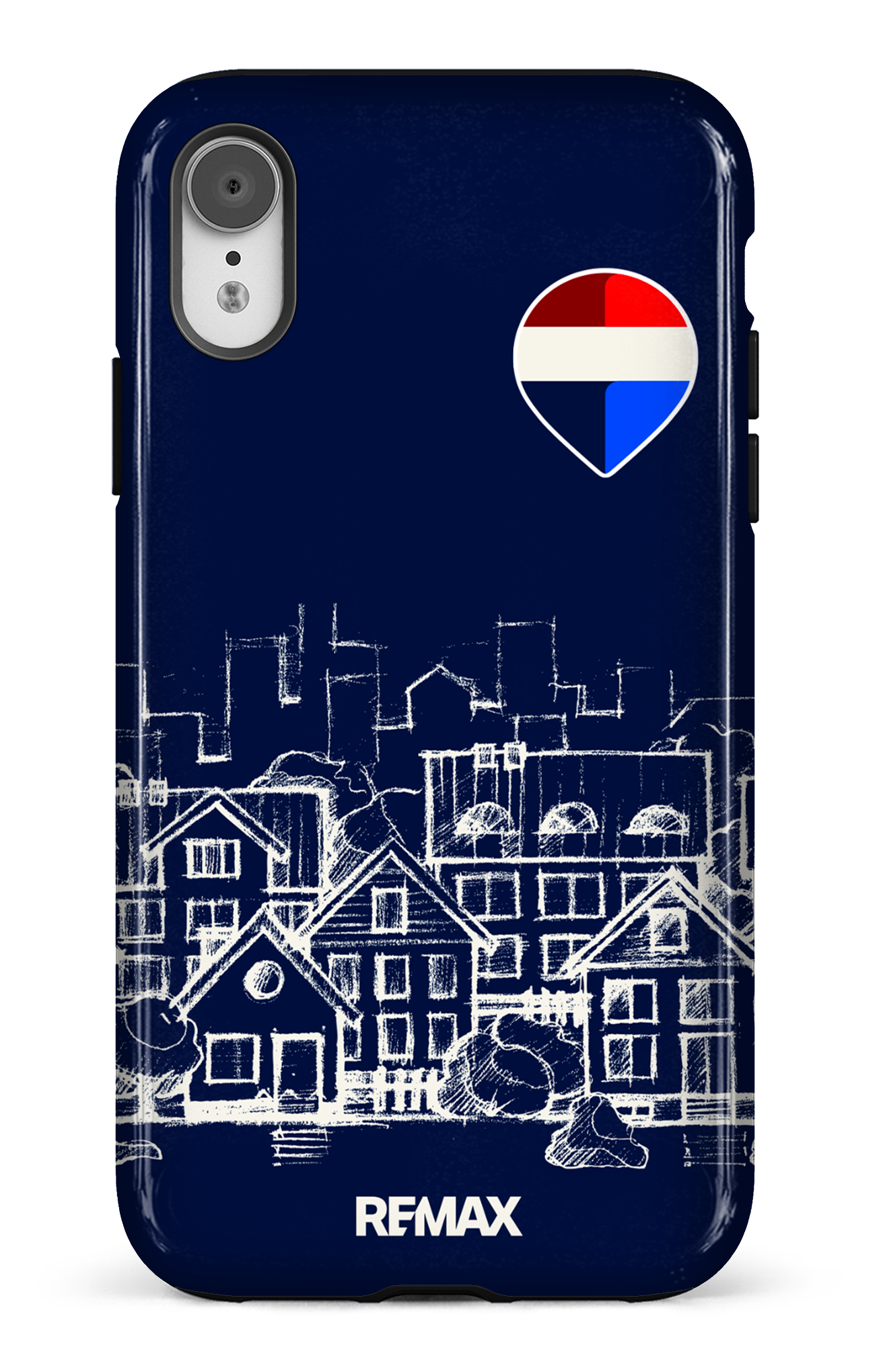 iPhone XR Tough Remax Sketch Bleu -