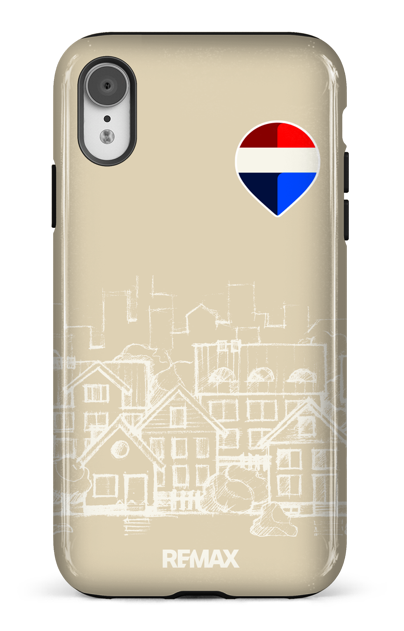 iPhone XR Tough Remax Sketch Crème -