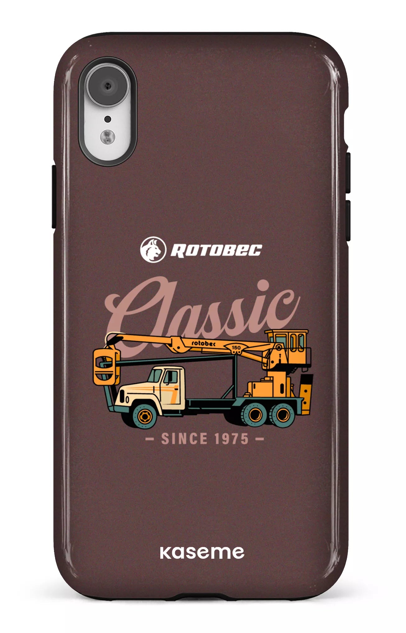 iPhone XR Tough Rotobec Brun "Classic" -