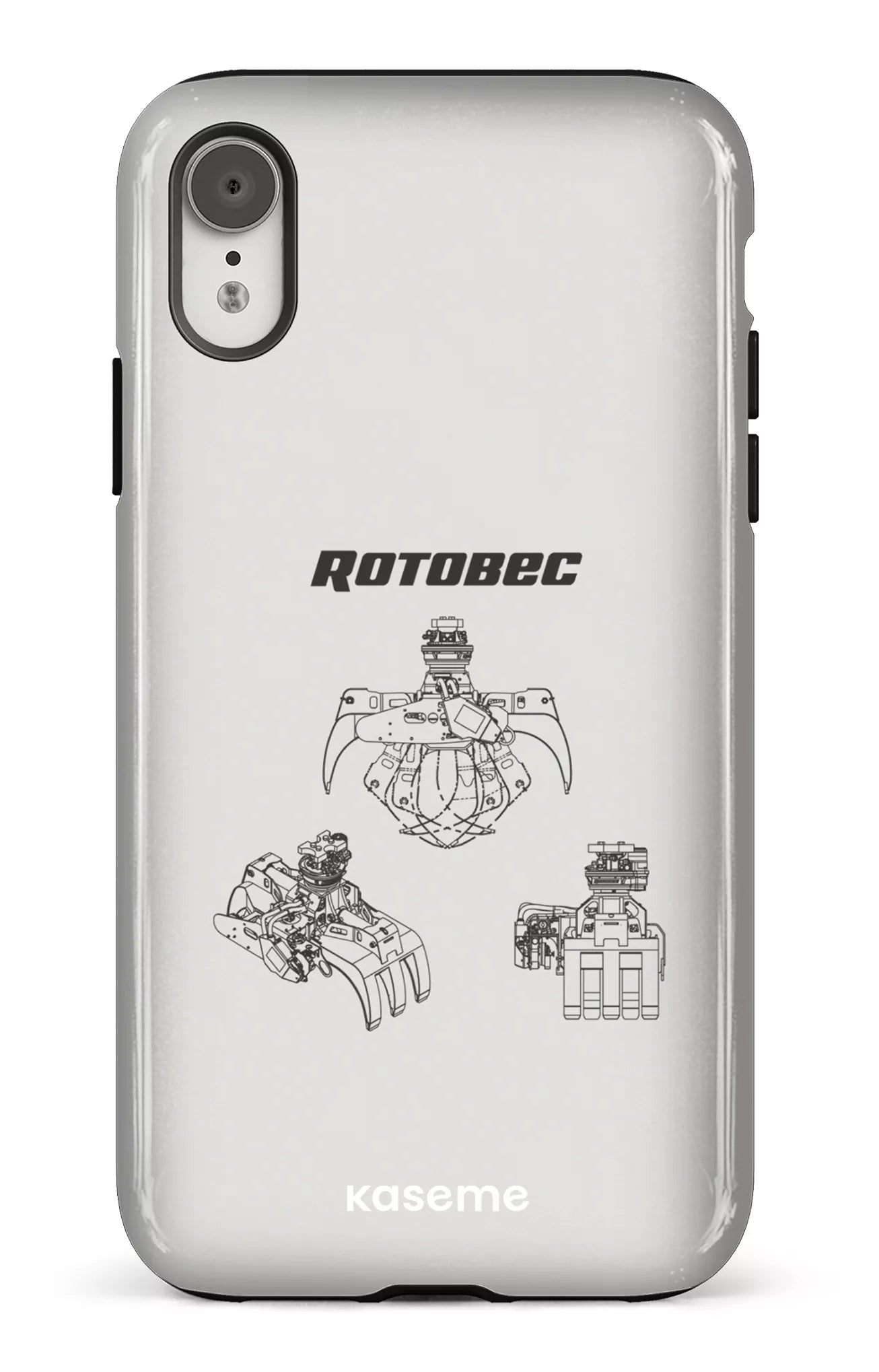 iPhone XR Tough Rotobec Gris -