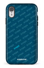 iPhone XR Tough SREPE Pattern Bleu x Turquoise -