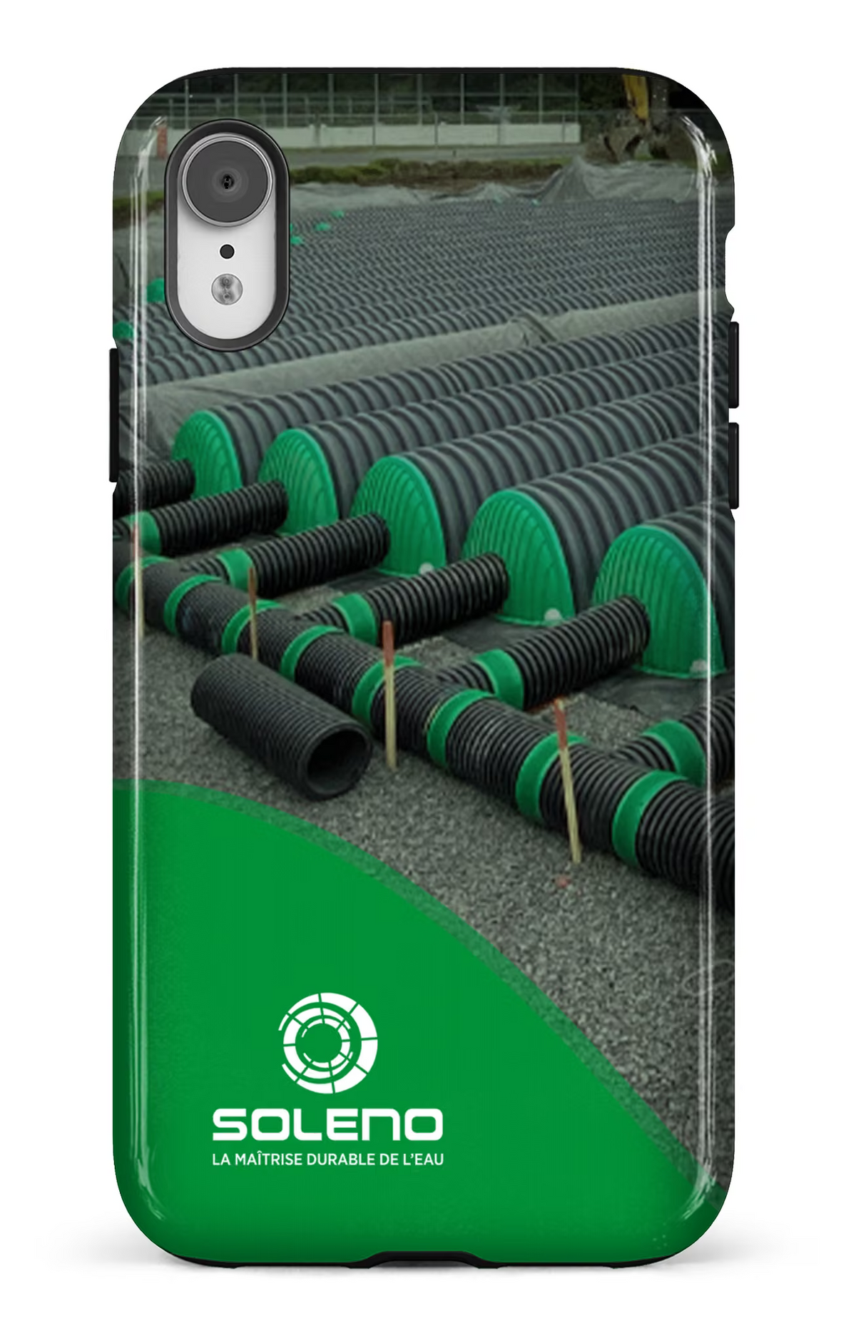 iPhone XR Tough Soleno tuyaux vert x vague -
