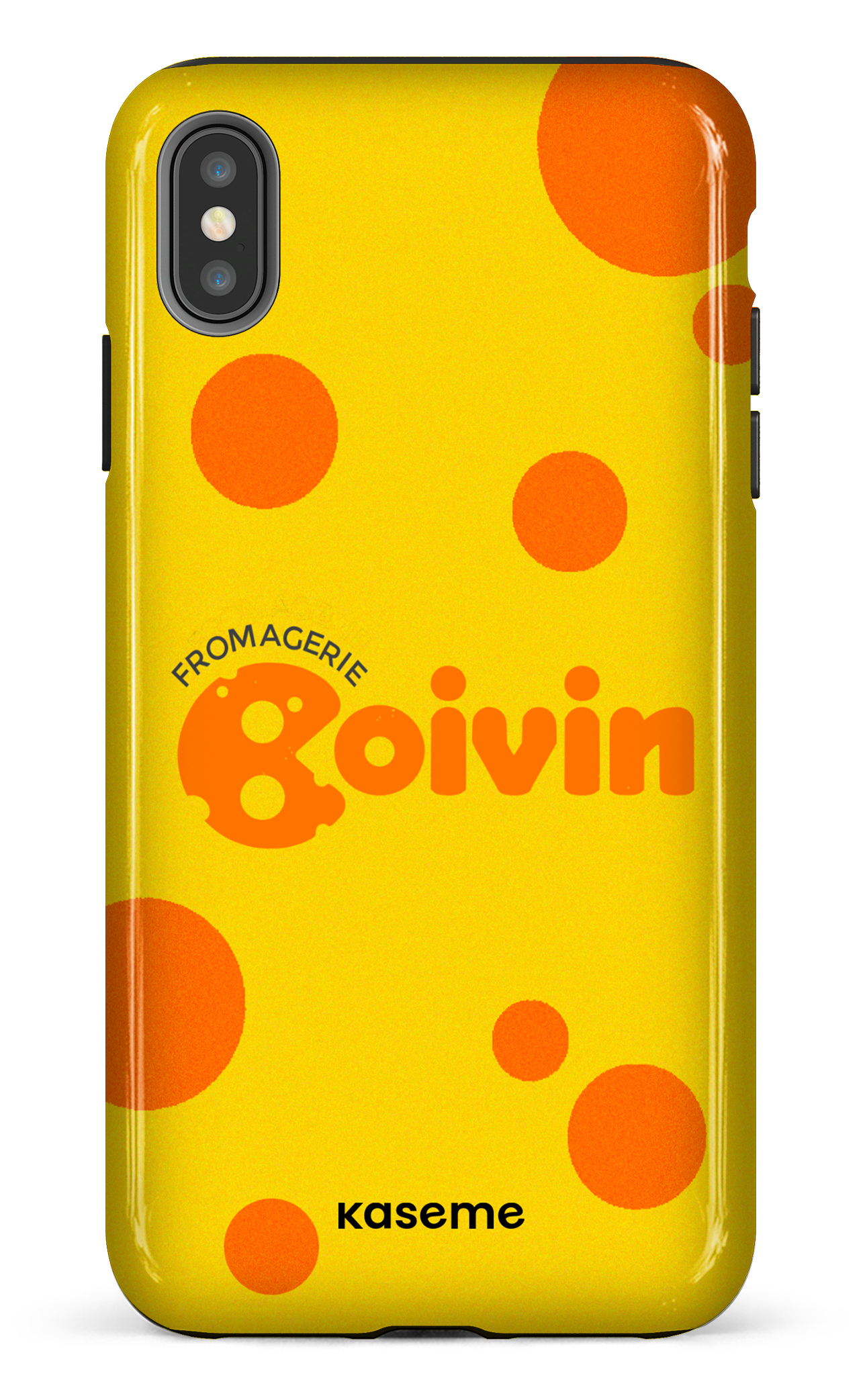 iPhone XS Max tough Boivin Jaune x Ronds -