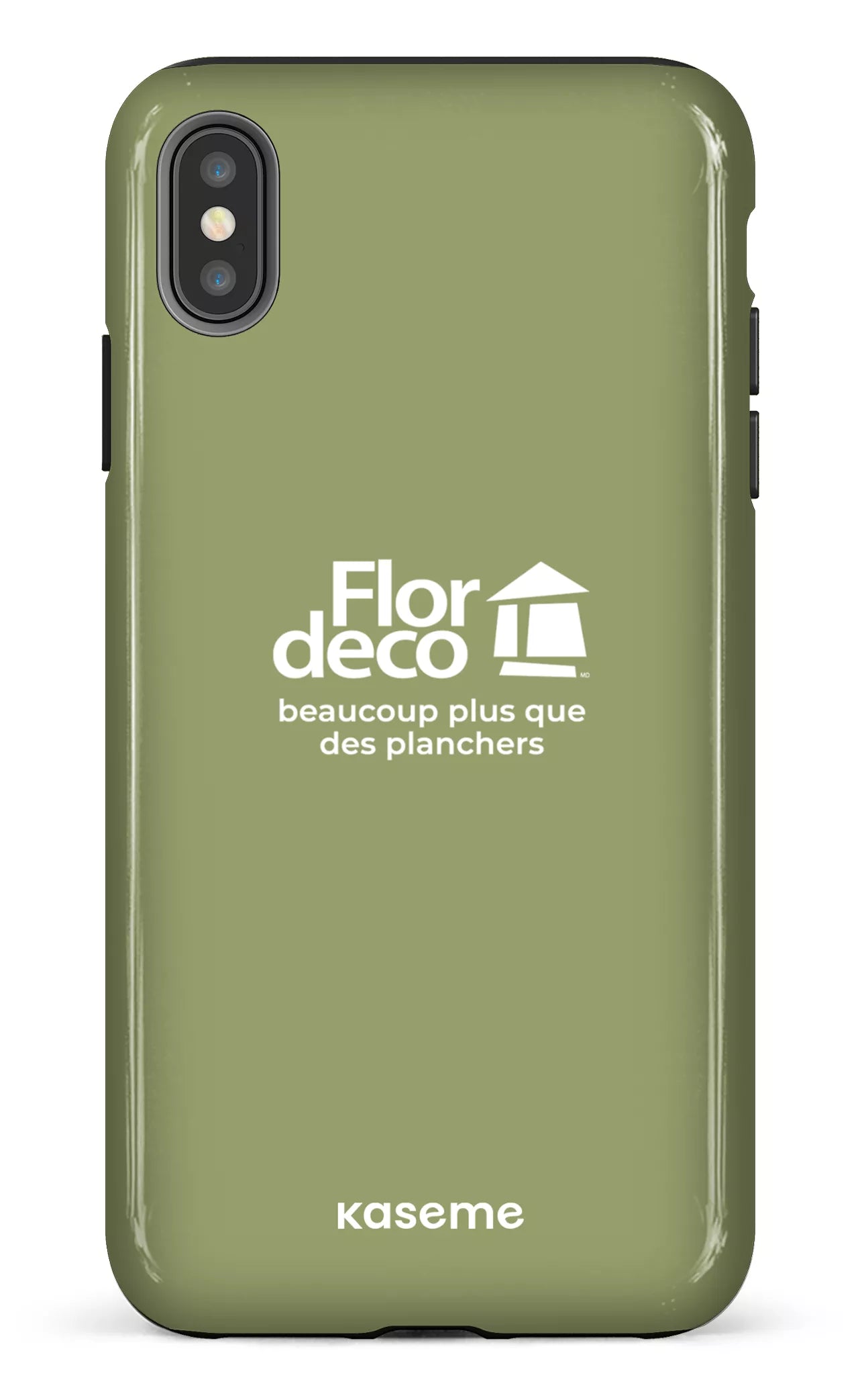 iPhone XS Max tough Flordeco logo Sauge -
