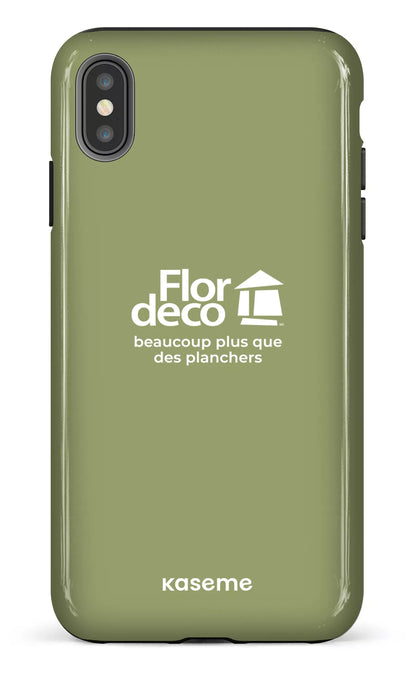 iPhone XS Max tough Flordeco logo Sauge -