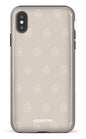 iPhone XS Max tough Flordeco motif grège -