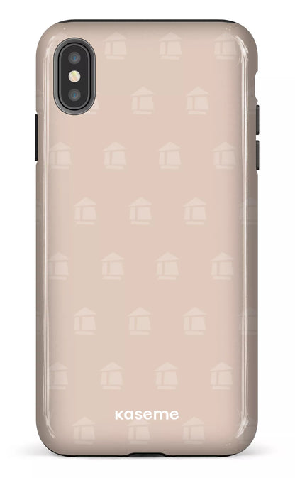 iPhone XS Max tough Flordeco motif grège -