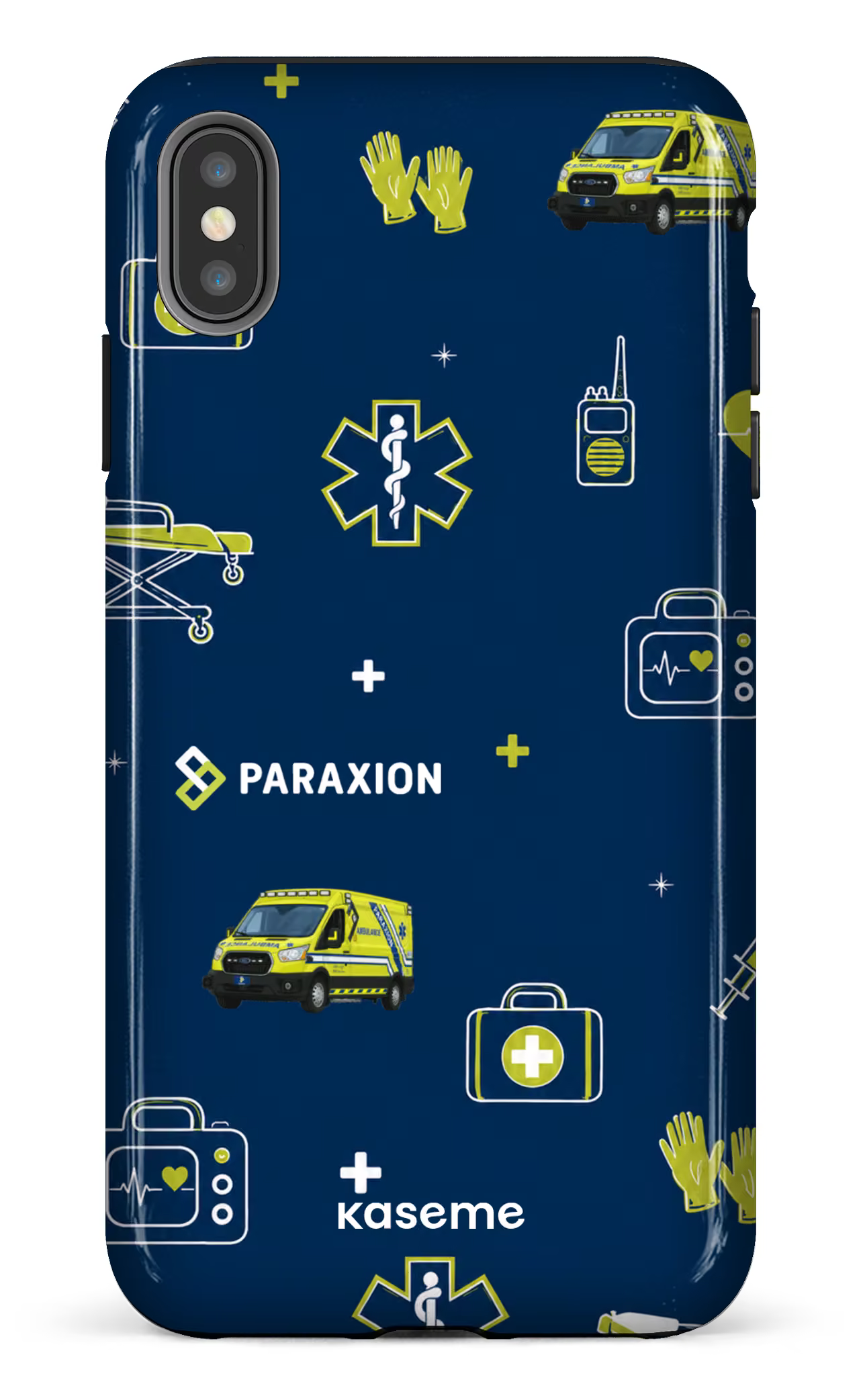 iPhone XS Max tough Icônes bleu Paraxion -