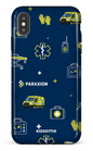 iPhone XS Max tough Icônes bleu Paraxion -