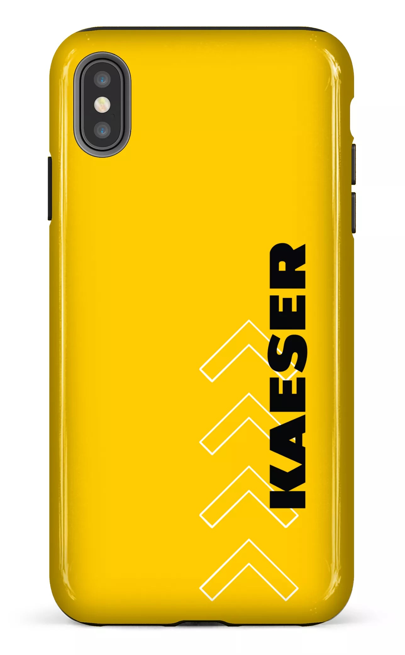 iPhone XS Max tough Kaeser Flèches Jaune -