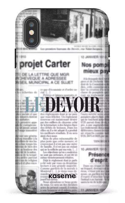 iPhone XS Max tough Le Devoir Journal -