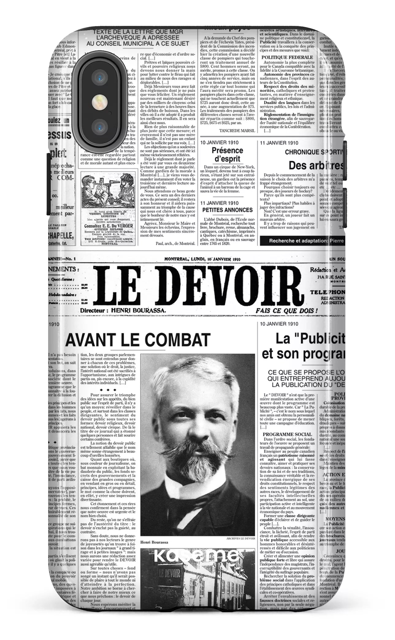iPhone XS Max tough Le Devoir — Premier édito -