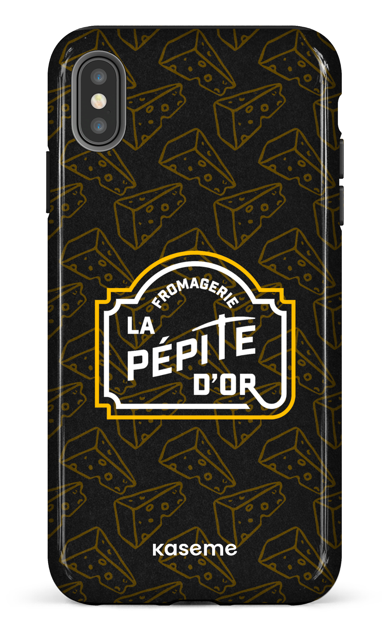 iPhone XS Max tough Pépite x Fromages Noir -