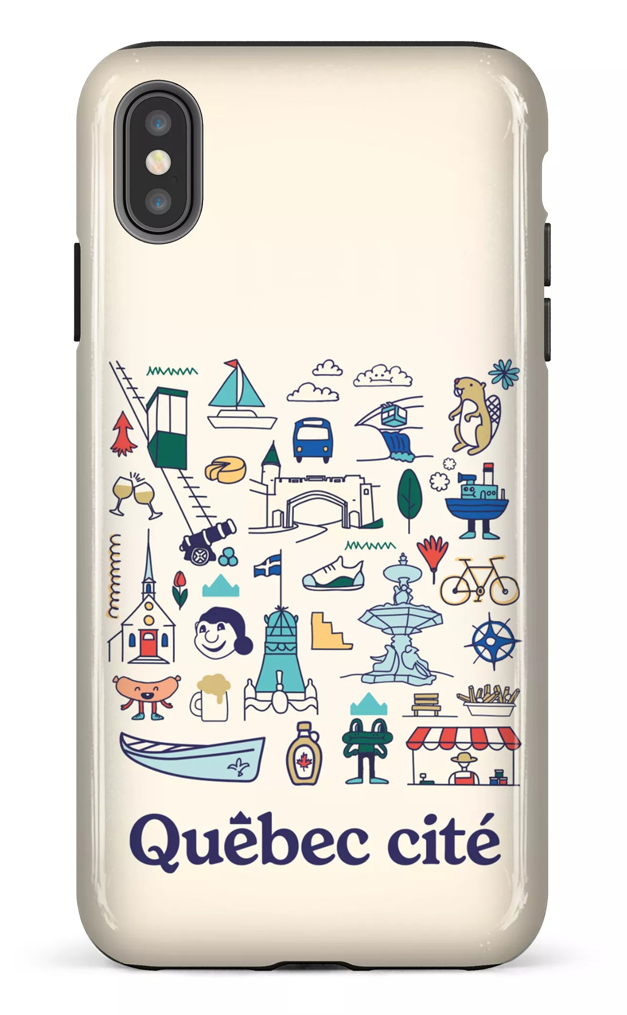 iPhone XS Max tough Québec illustré -