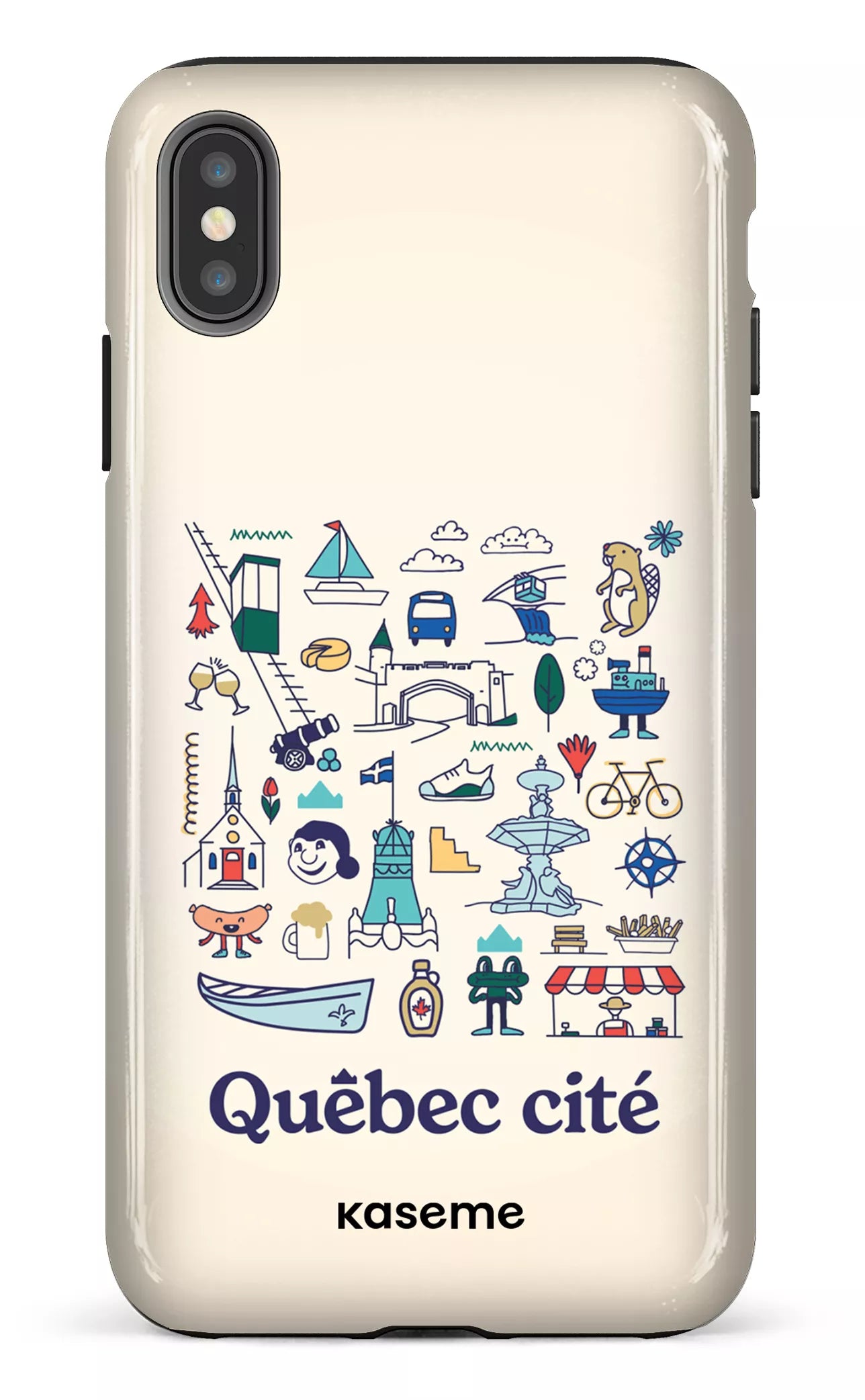 iPhone XS Max tough Québec illustré -