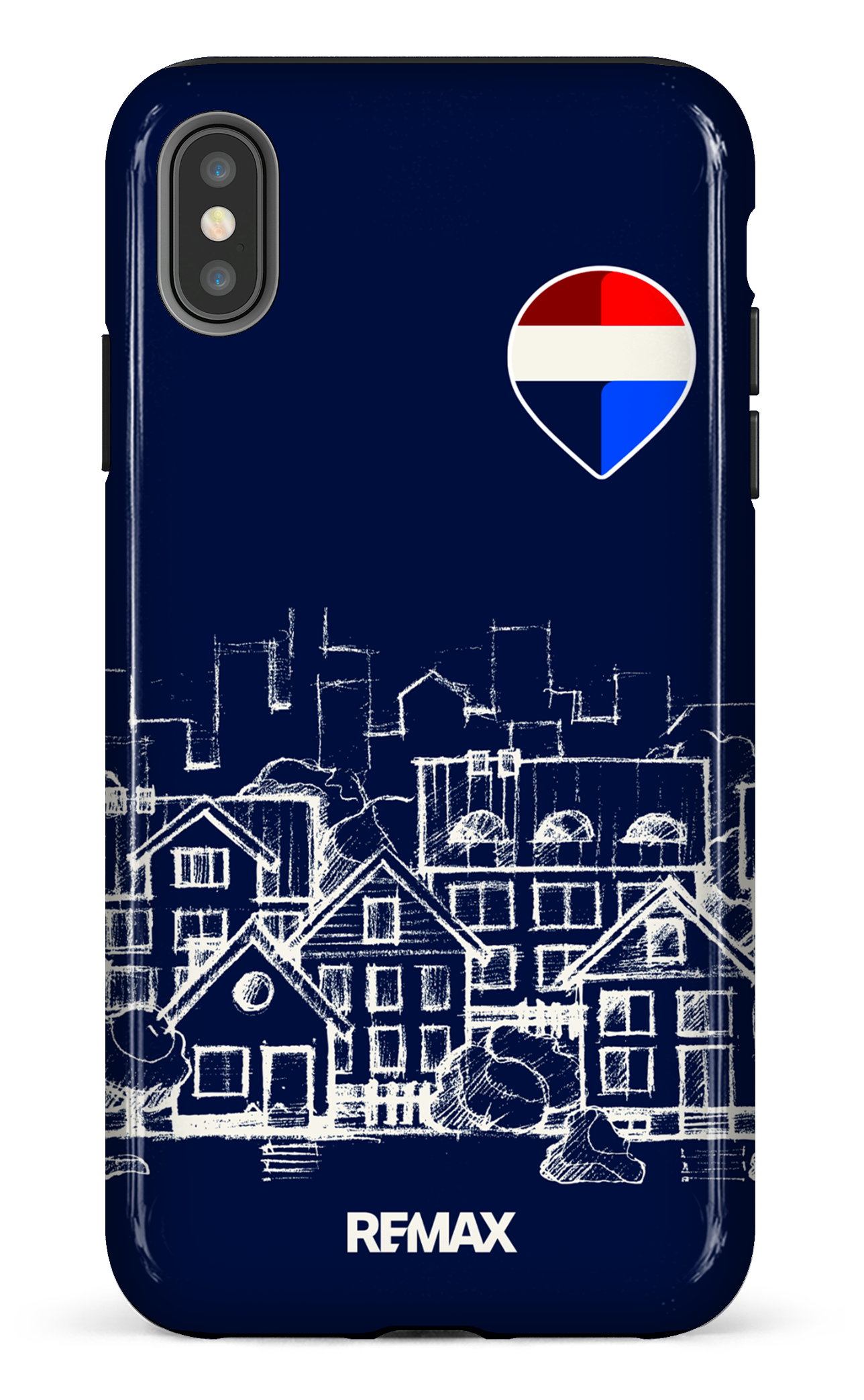 iPhone XS Max tough Remax Sketch Bleu -