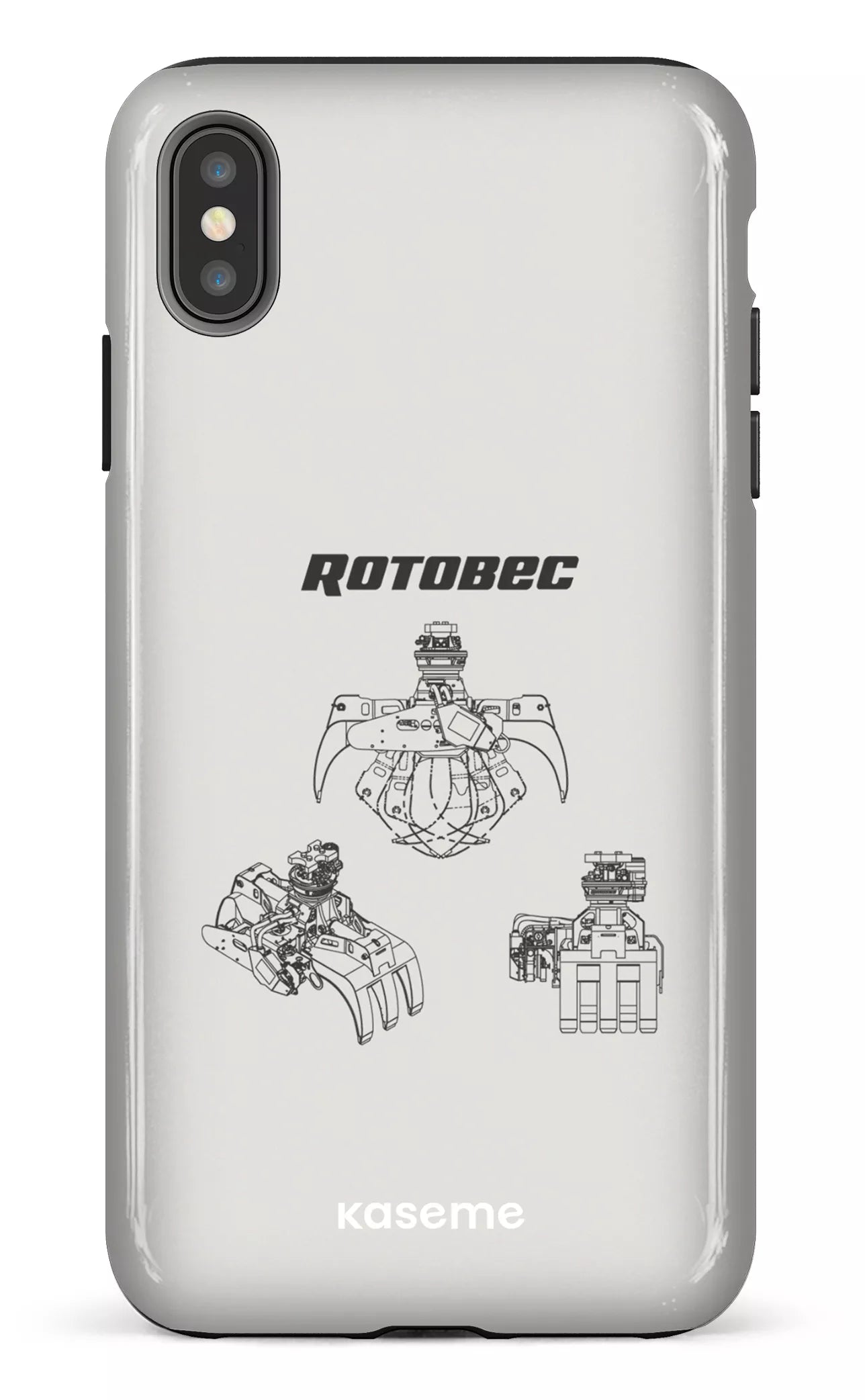 iPhone XS Max tough Rotobec Gris -