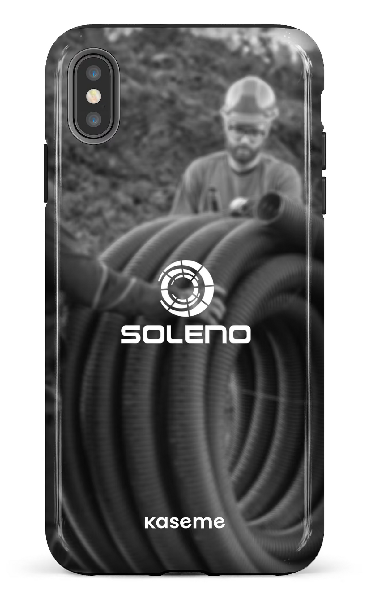 iPhone XS Max tough Soleno tuyau N&B -
