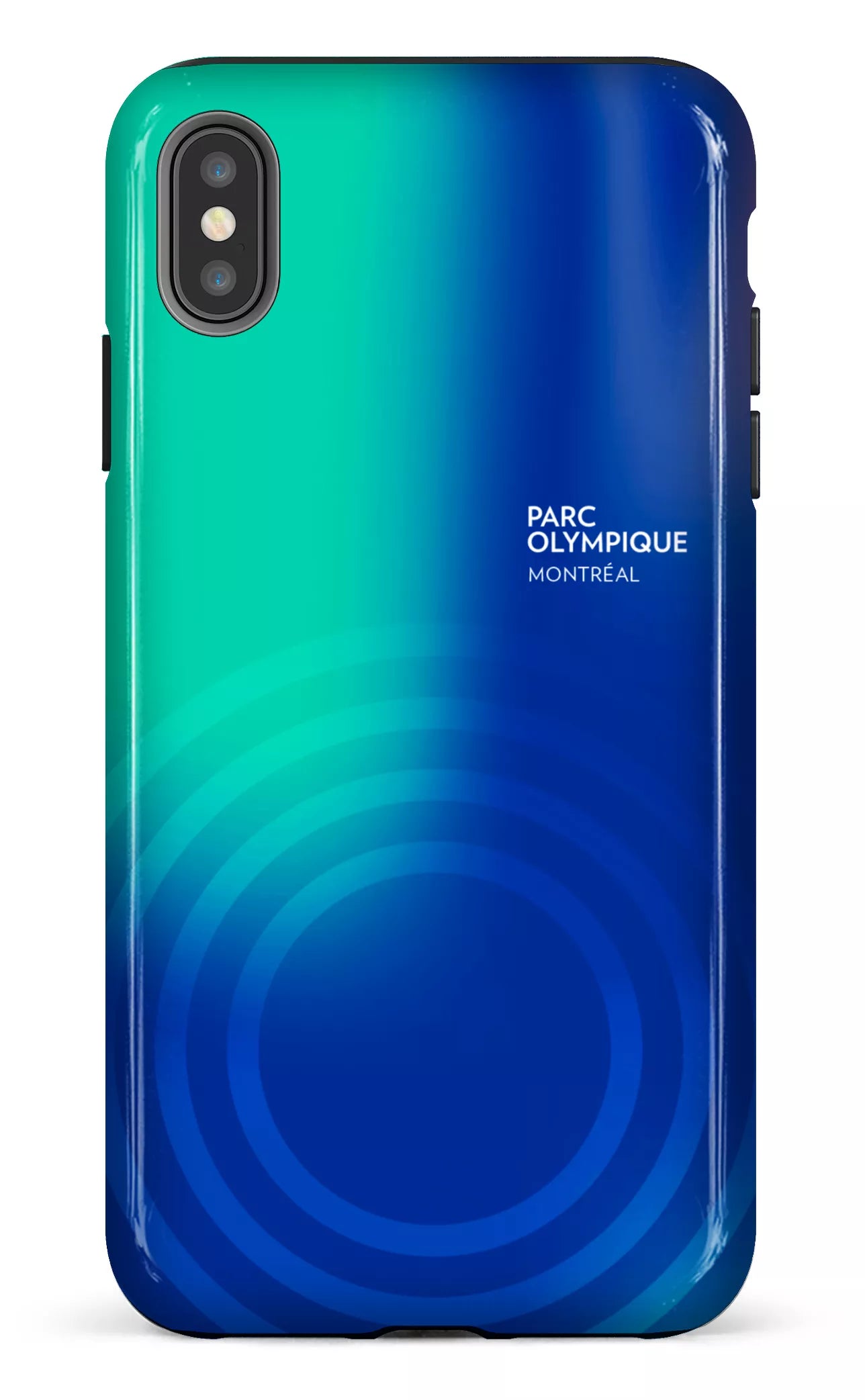 iPhone XS Max tough Parc Olympique - Logo Bleu/vert -