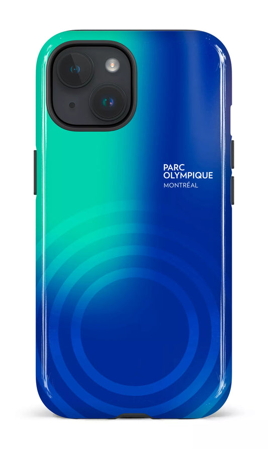 iPhone 15 Tough (Gloss) Parc Olympique - Logo Bleu/vert -