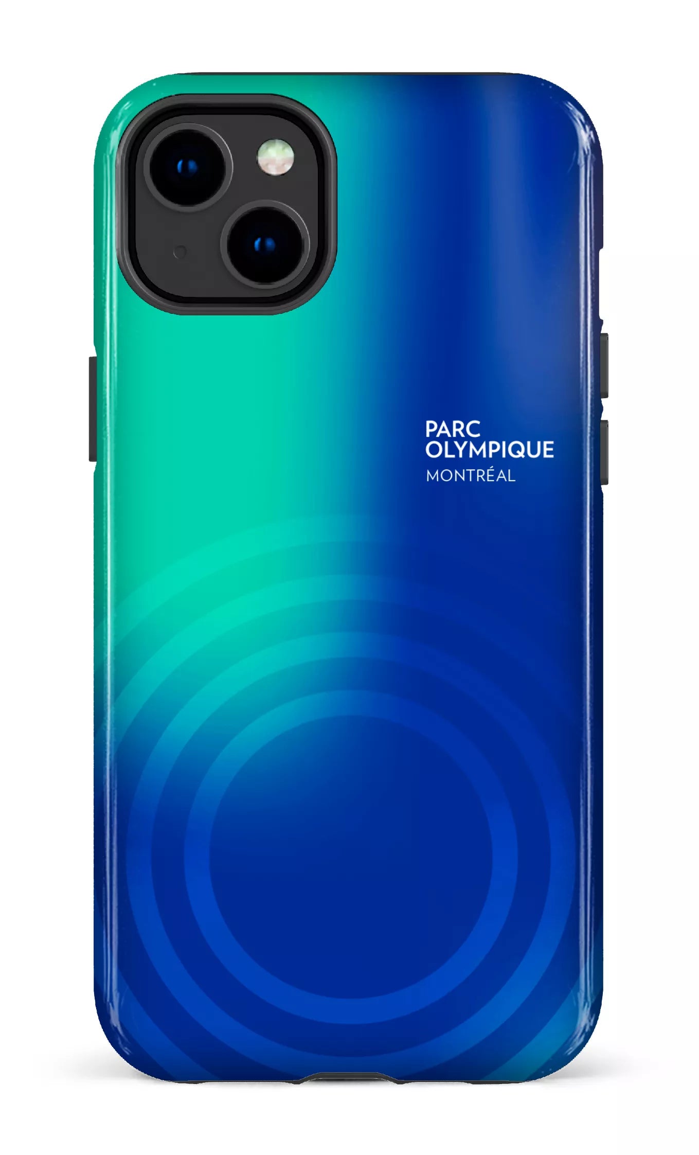 iPhone 14 Plus Tough Gloss Parc Olympique - Logo Bleu/vert -