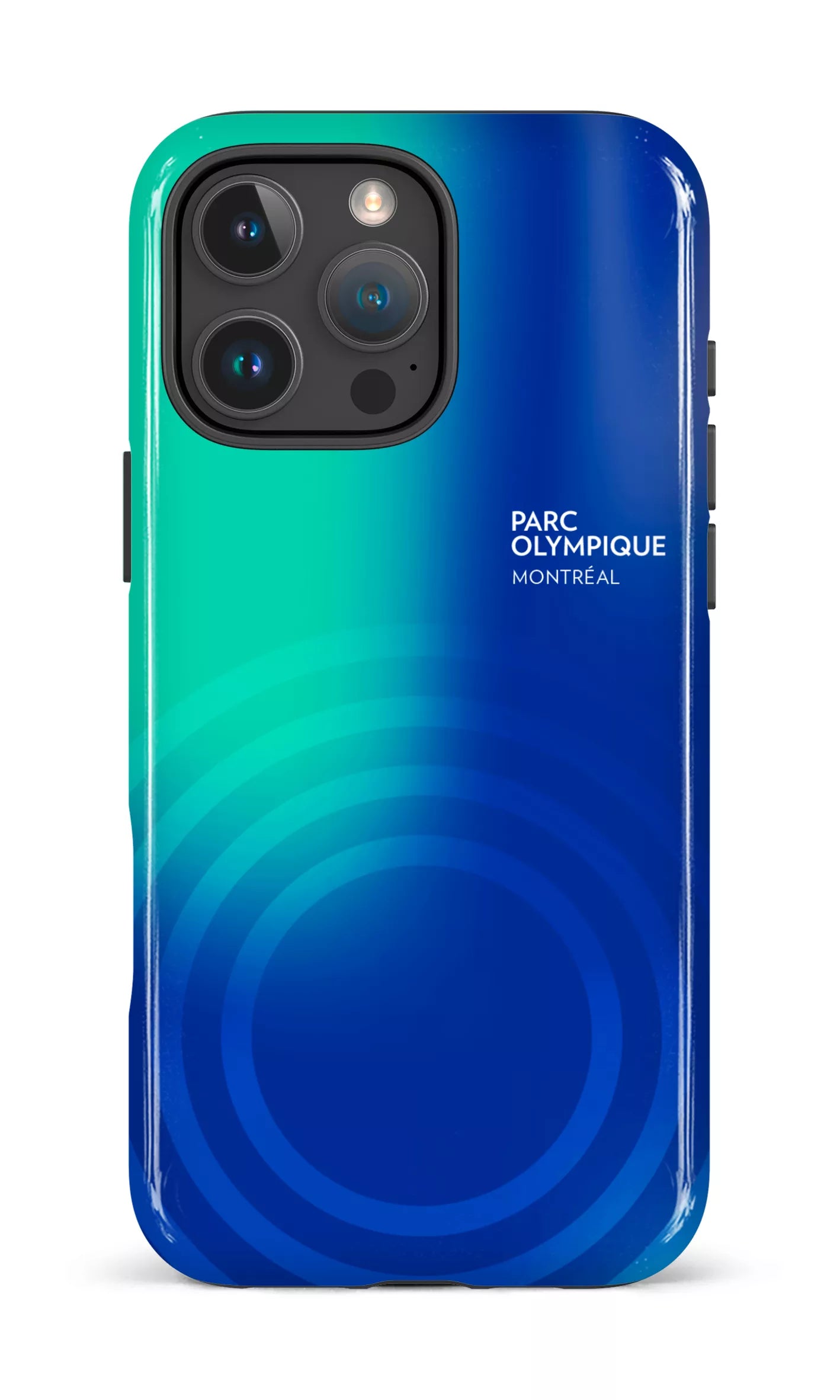 iPhone 16 Pro Max Impact Case Parc Olympique - Logo Bleu/vert -