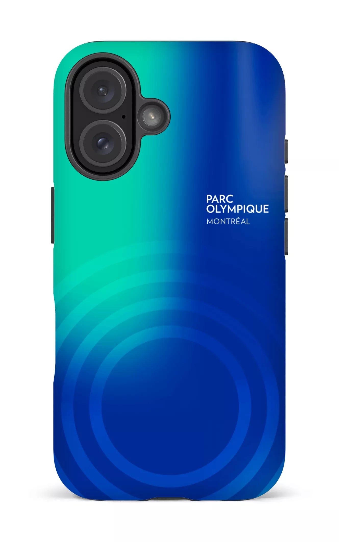 iPhone 16 Impact (Matte) Parc Olympique - Logo Bleu/vert -